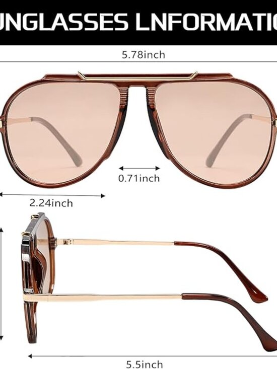 Gold Metal Sun Glasses